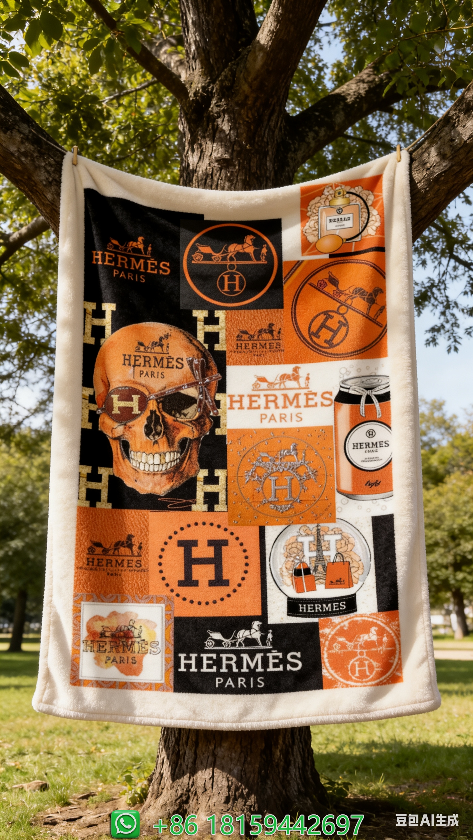 Hermes Throw Blankets
